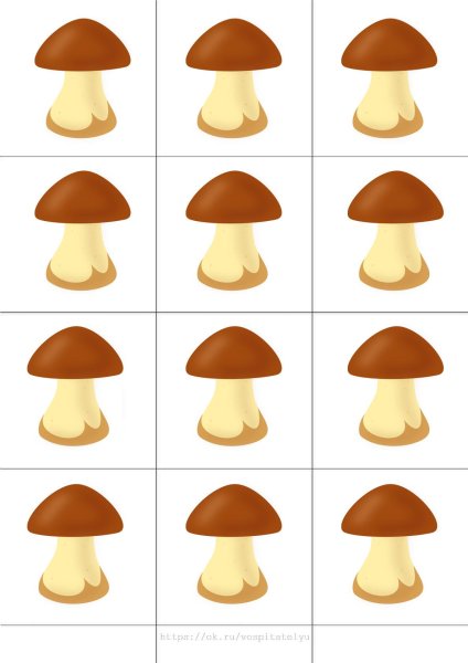 Счетный материал "гриб-Боровик" (10шт.)