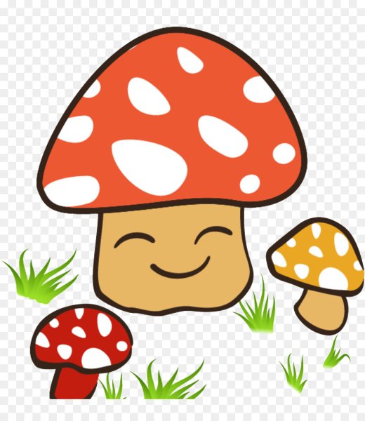Грибы мультяшные