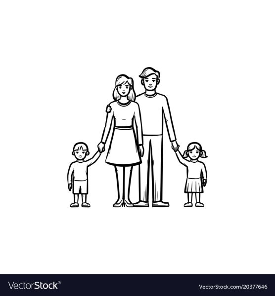 Трафарет семьи для рисования