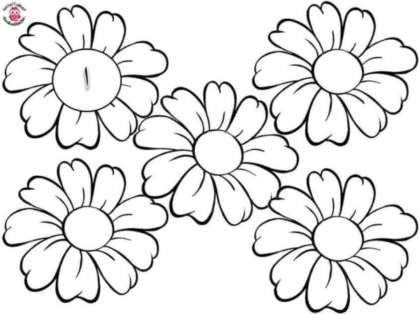 Цветочки для раскрашивания