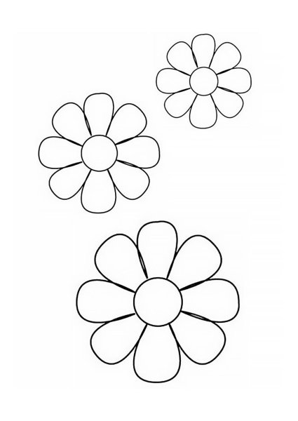 Ромашка трафарет для вырезания