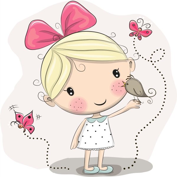 Маленькие рисунки для срисовки девочки