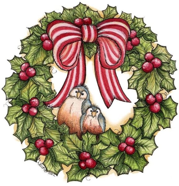 Новогодние рисунки маленькие и легкие