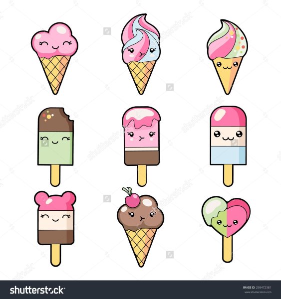 Наклейки для ЛД мороженое