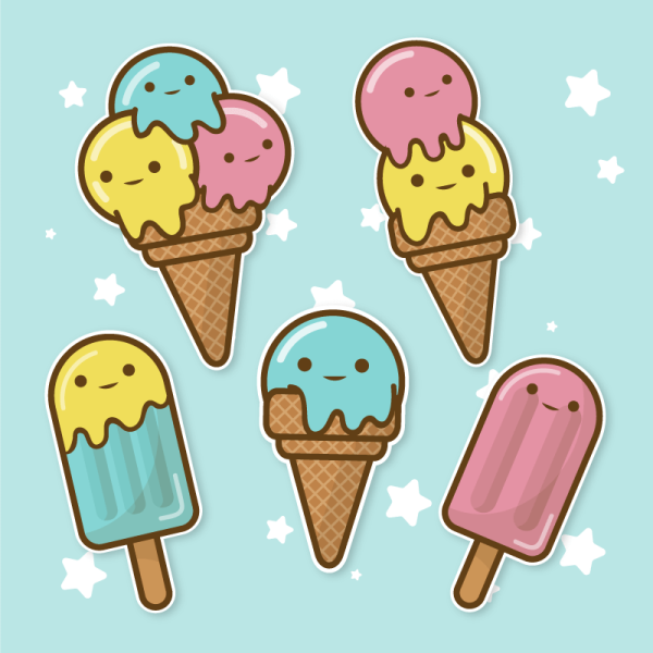 Милые рисуночки мороженого