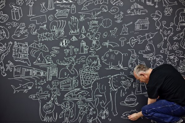 Разрисованная Школьная доска