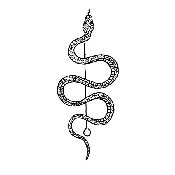 Маленькие тату эскизы змея