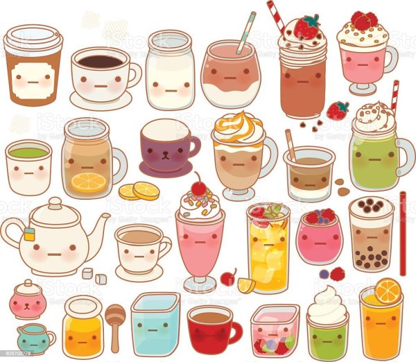 Кавай еда и напитки