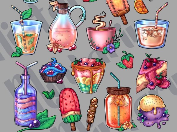 Стикеры еда