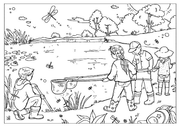 Летняя раскраска