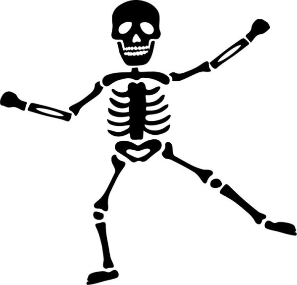 Раскраска скелетики для детей