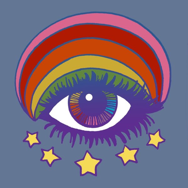 Глаза рисунок в стиле хиппи