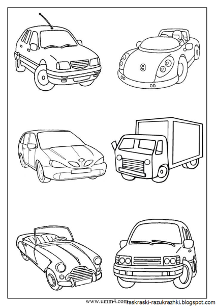 Раскраска машинки