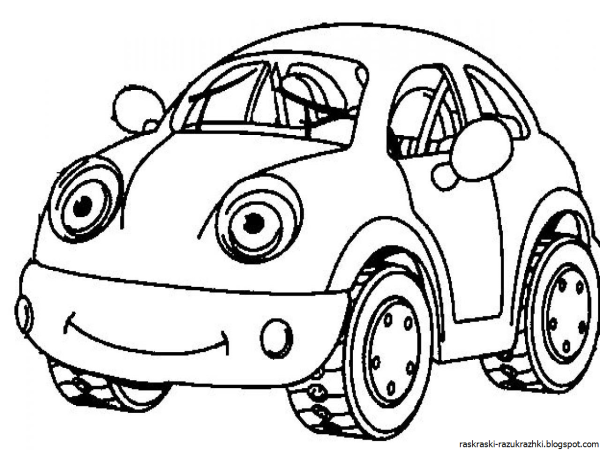 Машина раскраска детская