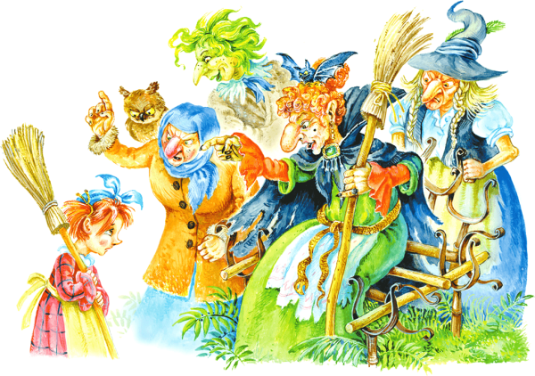 Маленькая баба Яга Пройслер раскраска