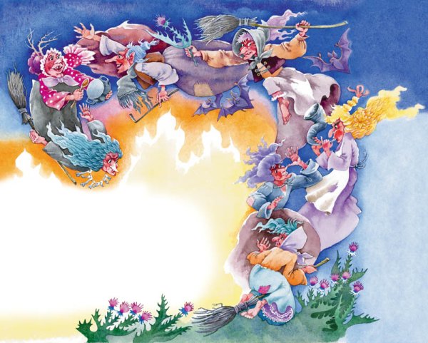 Рисунок маленькой бабы яги