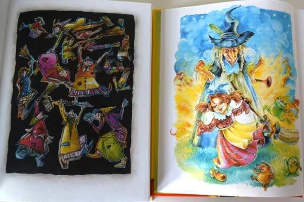 Маленькая баба Яга раскраска