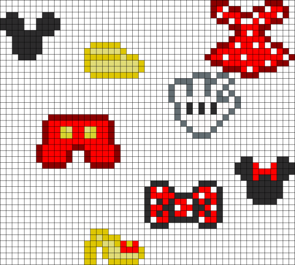 Мини рисунки в клеточку