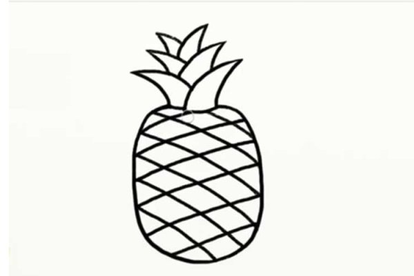 Ананас для срисовки карандашом