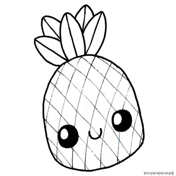 Милые фрукты раскраска