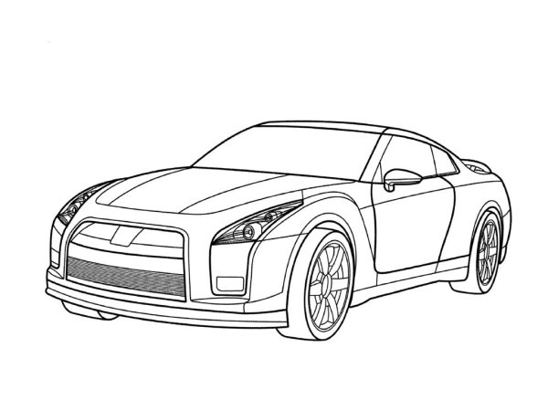 Nissan GTR r35 раскраска