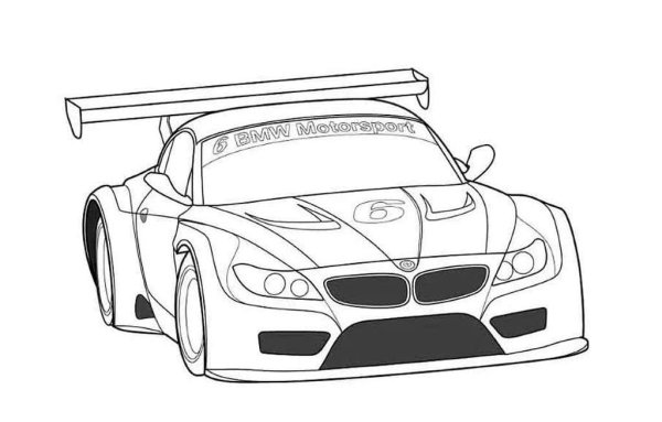 Раскраска BMW m3 GTR