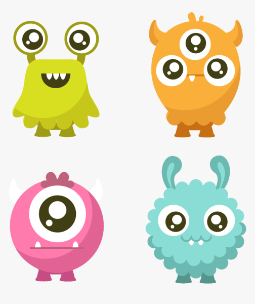 Разноцветные монстрики