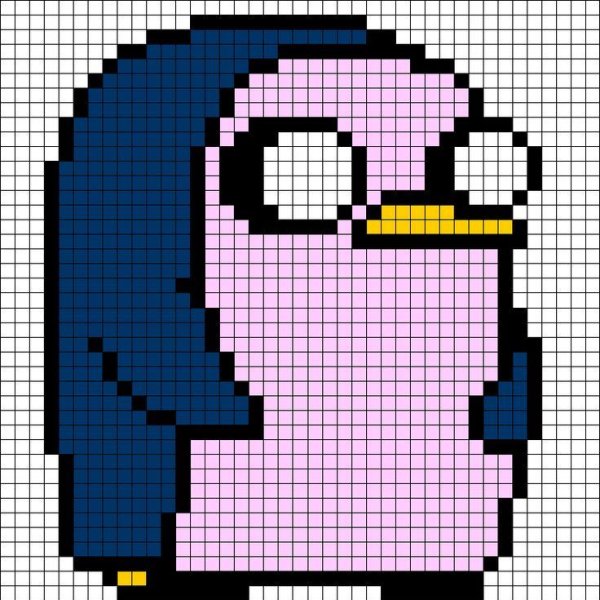 Рисунки по клеточкам персонажи