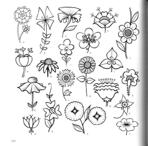 Эскизы тату цветы