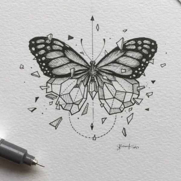 Геометрические тату эскизы Kerby Rosanes