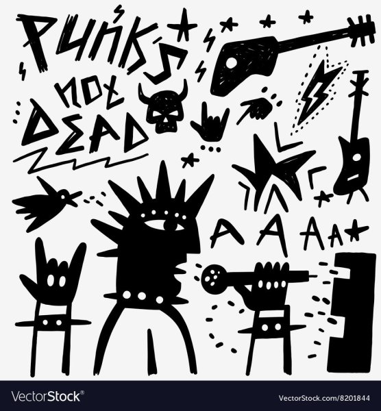 Надписи в стиле панк