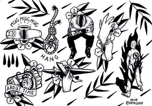 Эскизы тату в стиле панк