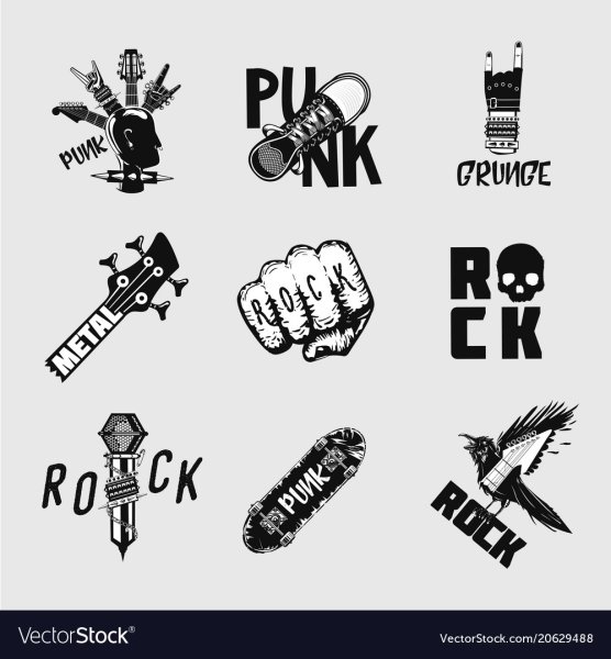 Иконки в стиле рок