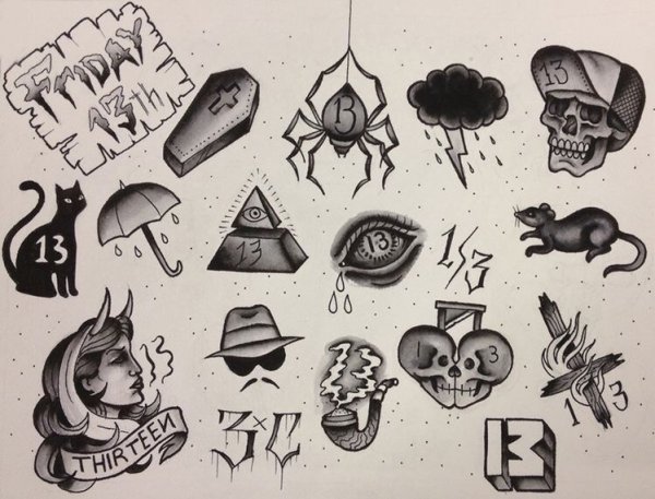 Маленькие тату в стиле панк