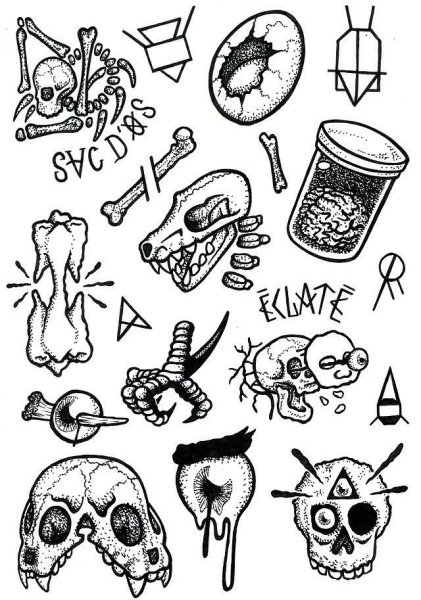 Прикольные тату эскизы