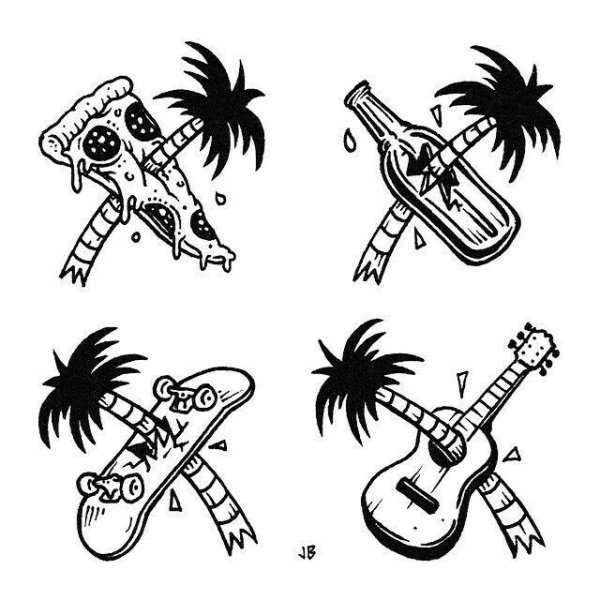 Панк тату маленькие