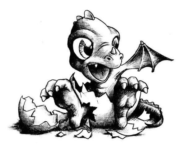 Тату мультяшки дракон