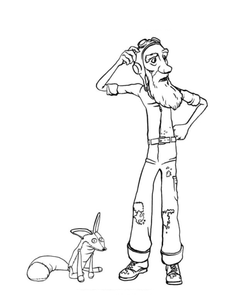 Лис из маленького принца раскраска