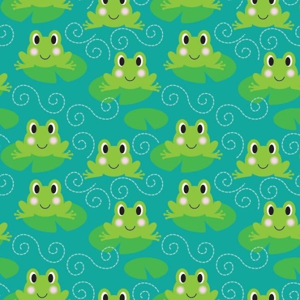 Упаковочная бумага с лягушками