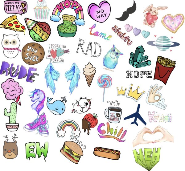 Наклейки легкие маленькие