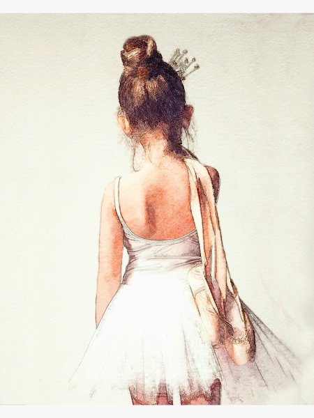 Девушка в платье со спины рисунок