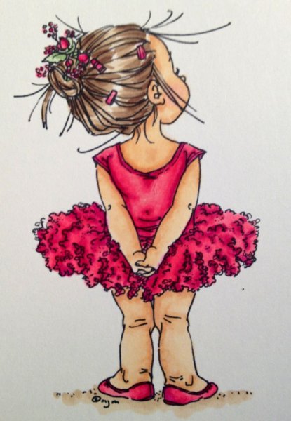 Мультяшная девочка в платье