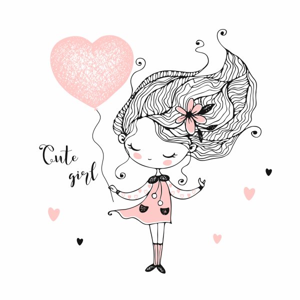 Девочка держит шарики