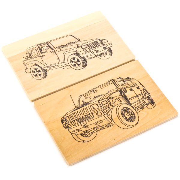 Выжигание по дереву автомобиль