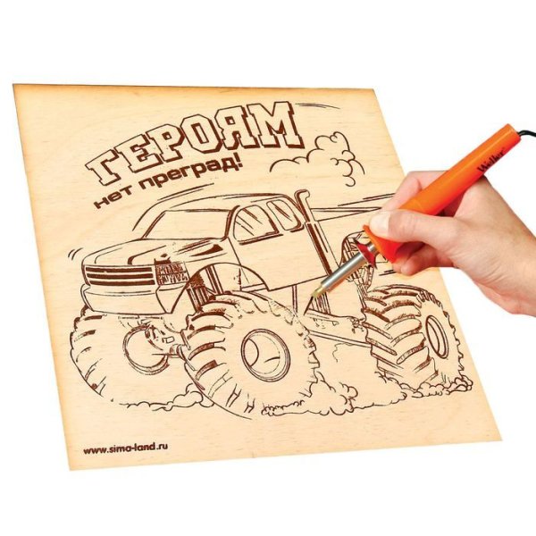 Трафарет для выжигания волк