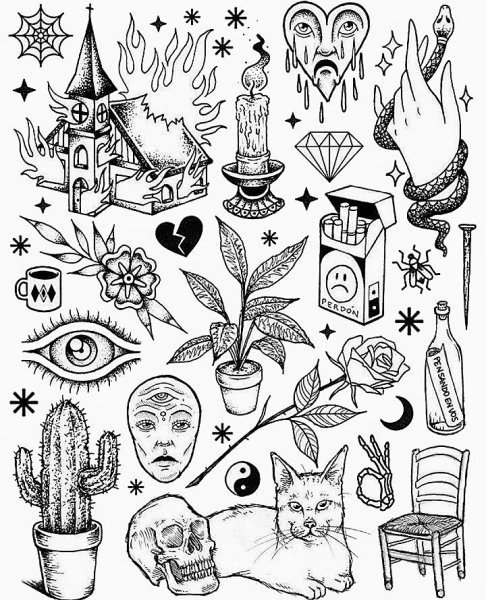 Эскиз маленькой тату