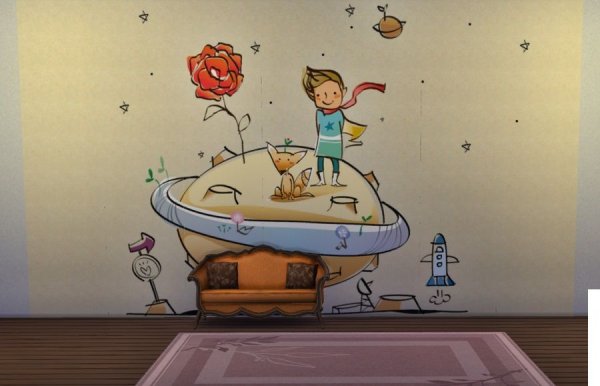 Маленький принц на стене