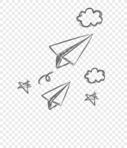 Бумажный самолетик рисунок