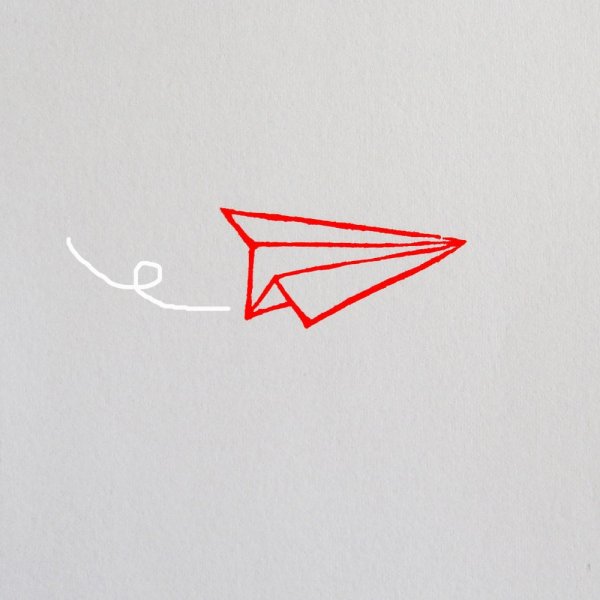 Эскиз бумажного самолета