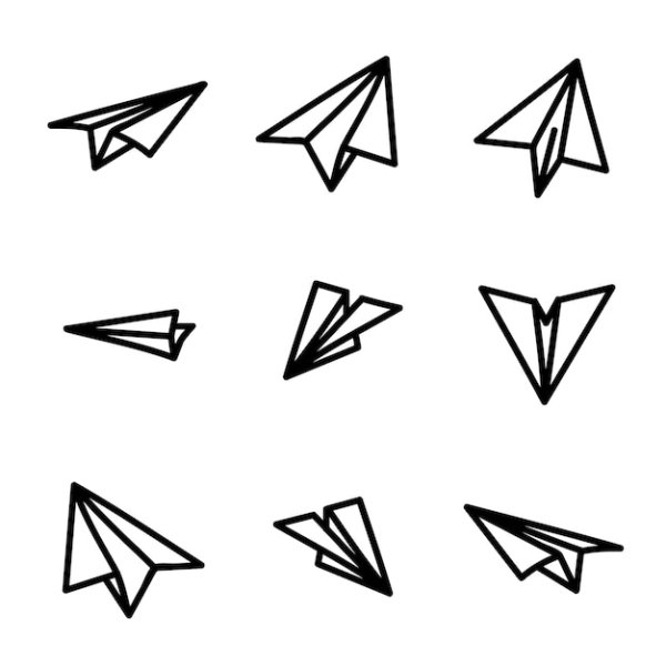 Самолётик из бумаги рисунок